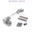 WLTOYS 124018 RC Car Upgrade parts Metal Steering Kit silver