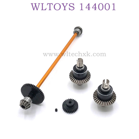 WLTOYS 144001 1/14 RC Car Upgrade parts Differential Gear and Big Gear kit gold
