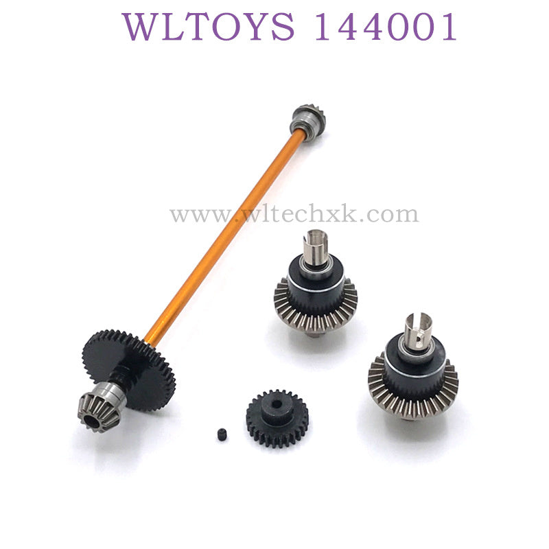 WLTOYS 144001 1/14 RC Car Upgrade parts Differential Gear and Big Gear kit gold