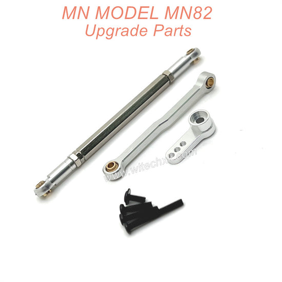 43-MN MODEL MN82 Upgrade Parts Steering Connect Rod and Servo Arm Silver