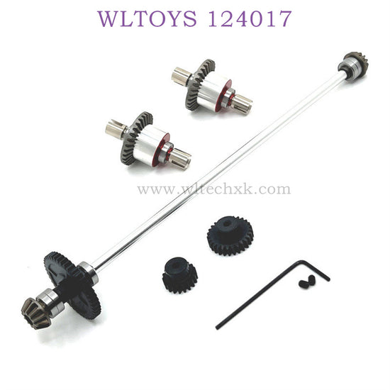 Upgrade Part of WLTOYS 124017 RC Car differential Gear and Big Gear silver