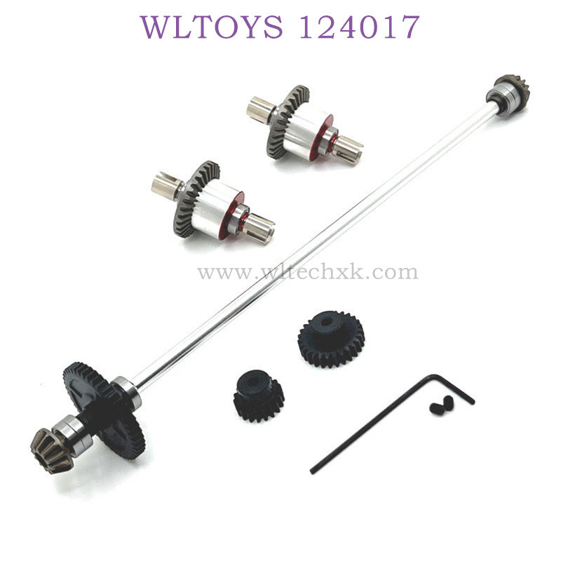 Upgrade Part of WLTOYS 124017 RC Car differential Gear and Big Gear silver