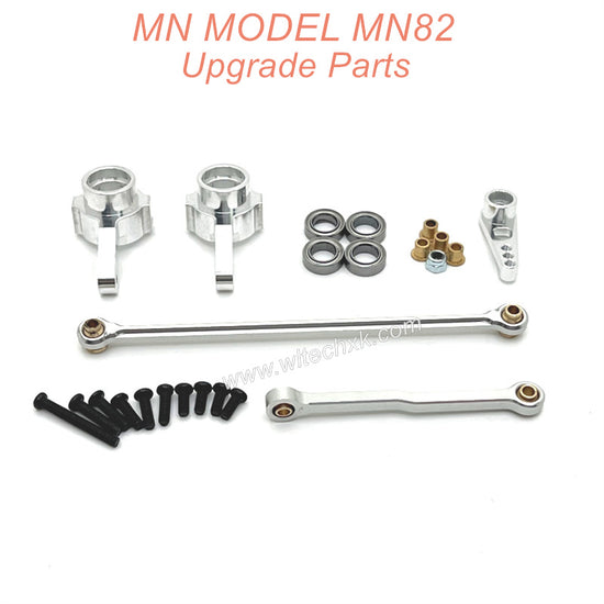 44-MN MODEL MN82 Upgrade Parts Steering Connect Rod and Steering Cups Silver