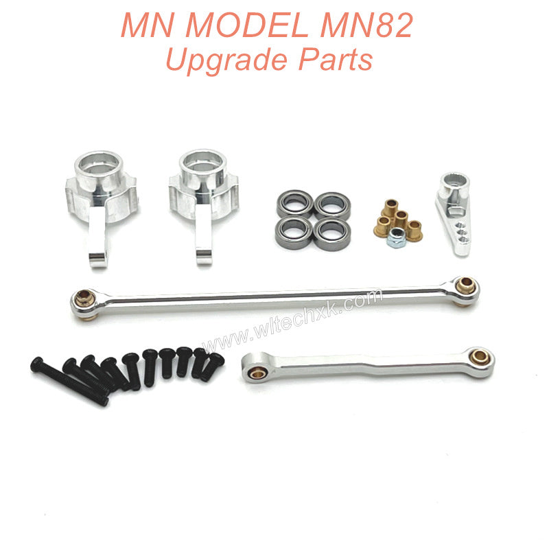 44-MN MODEL MN82 Upgrade Parts Steering Connect Rod and Steering Cups Silver