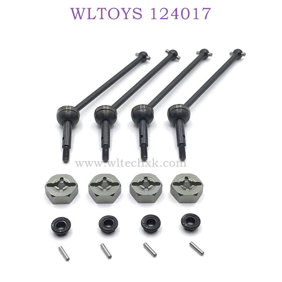 Upgrade Part of WLTOYS 124017 RC Car CVD Bone Dog Shaft titanium