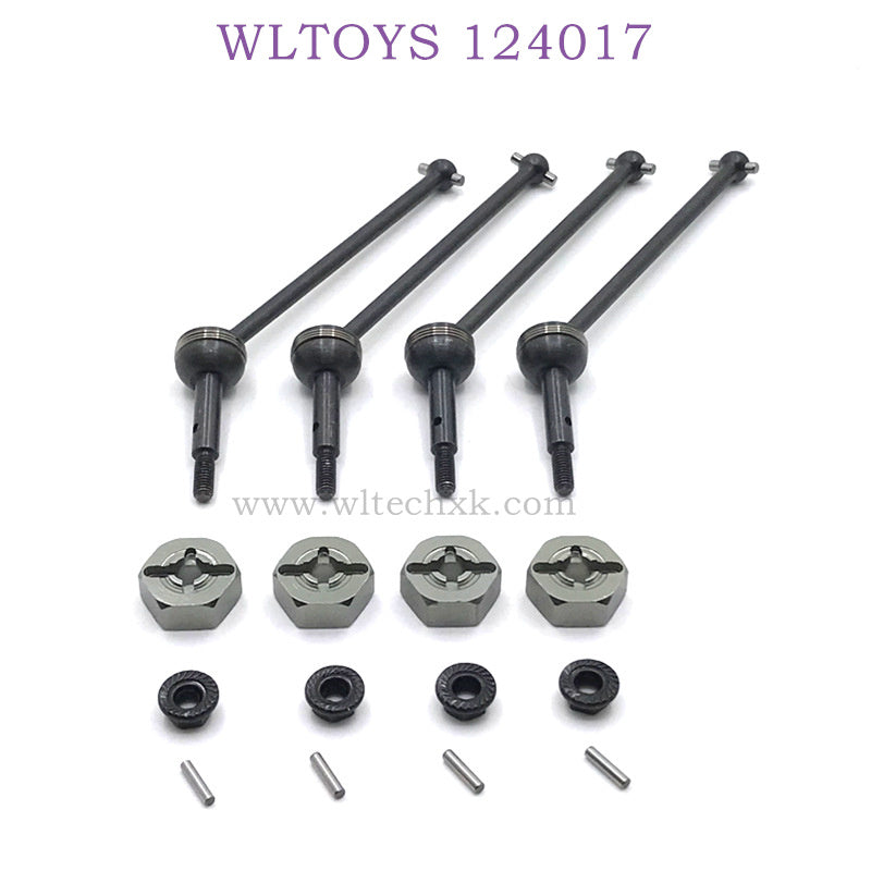 Upgrade Part of WLTOYS 124017 RC Car CVD Bone Dog Shaft titanium