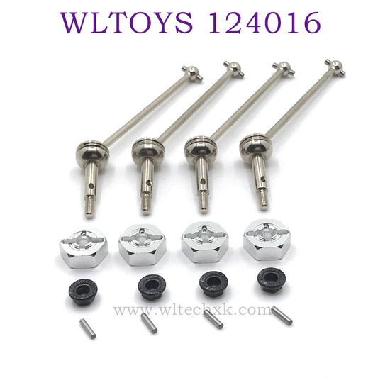 Upgrade parts of WLTOYS 124016 RC Car CVD Bone Dog Shaft silver silver