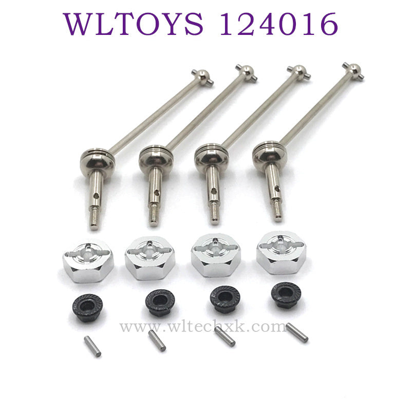 Upgrade parts of WLTOYS 124016 RC Car CVD Bone Dog Shaft silver silver