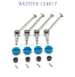 Upgrade Part of WLTOYS 124017 RC Car Front Bone Dog Shaft and Hex blue