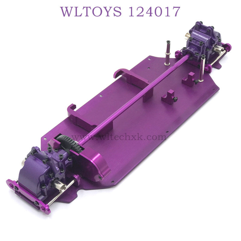 Upgrade Part of WLTOYS 124017 RC Car Bottom Body Kit purple