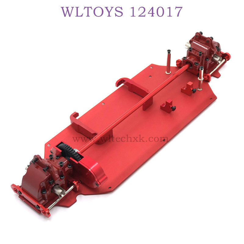 Upgrade Part of WLTOYS 124017 RC Car Bottom Body Kit red