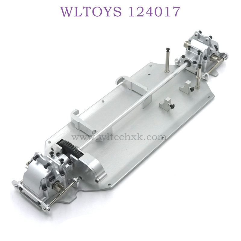 Upgrade Part of WLTOYS 124017 RC Car Bottom Body Kit silver