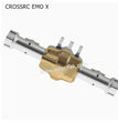 CROSSRC EMO X Parts Silver Front Axle + Bridge Cover + Tie Rod Seat