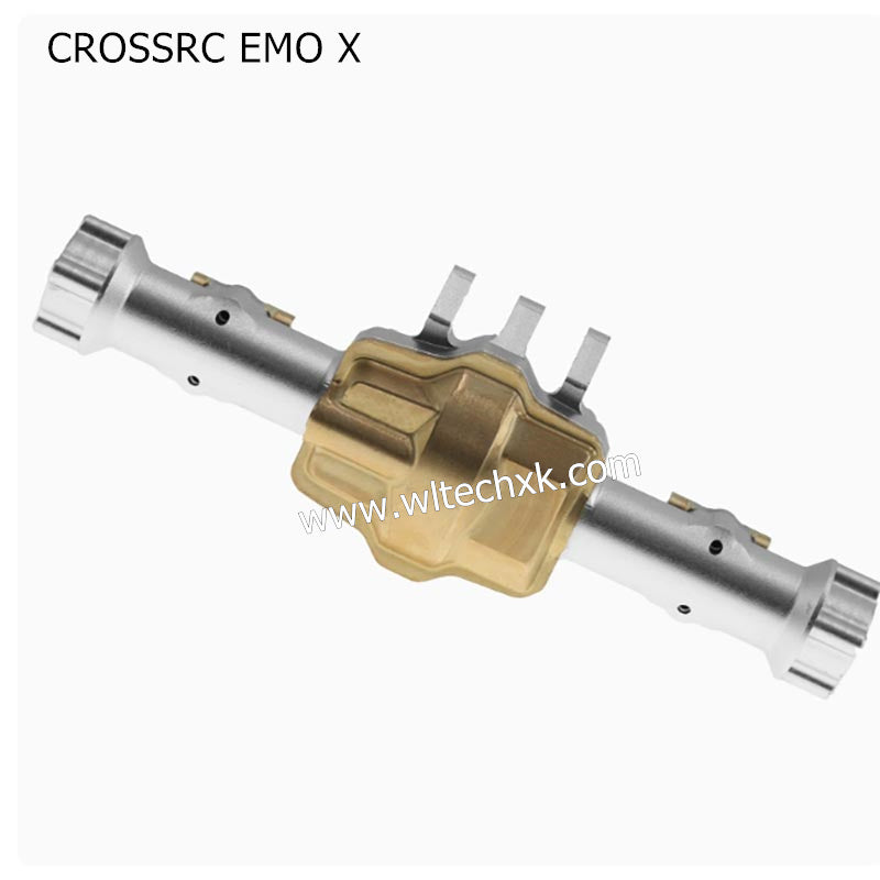 CROSSRC EMO X Parts Silver Front Axle + Bridge Cover + Tie Rod Seat