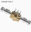CROSSRC EMO X Parts Silver Rear Axle + Bridge Cover + Tie Rod Seat