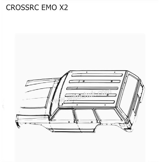 CROSSRC EMO X2 Parts Single Transparent Shell CS-97401169-2