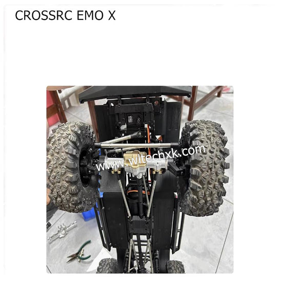 CROSSRC EMO X Parts Front and Rear Axle Upgrade Brass Metal Tie Rod Seat Shock Absorber Base-2