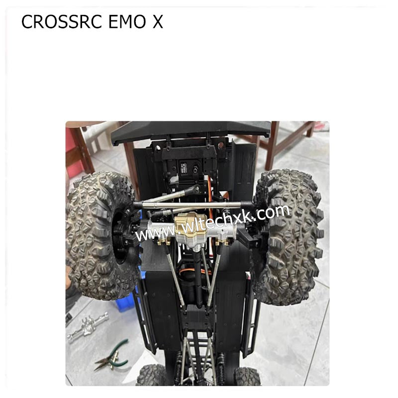 CROSSRC EMO X Parts Front and Rear Axle Upgrade Brass Metal Tie Rod Seat Shock Absorber Base-2