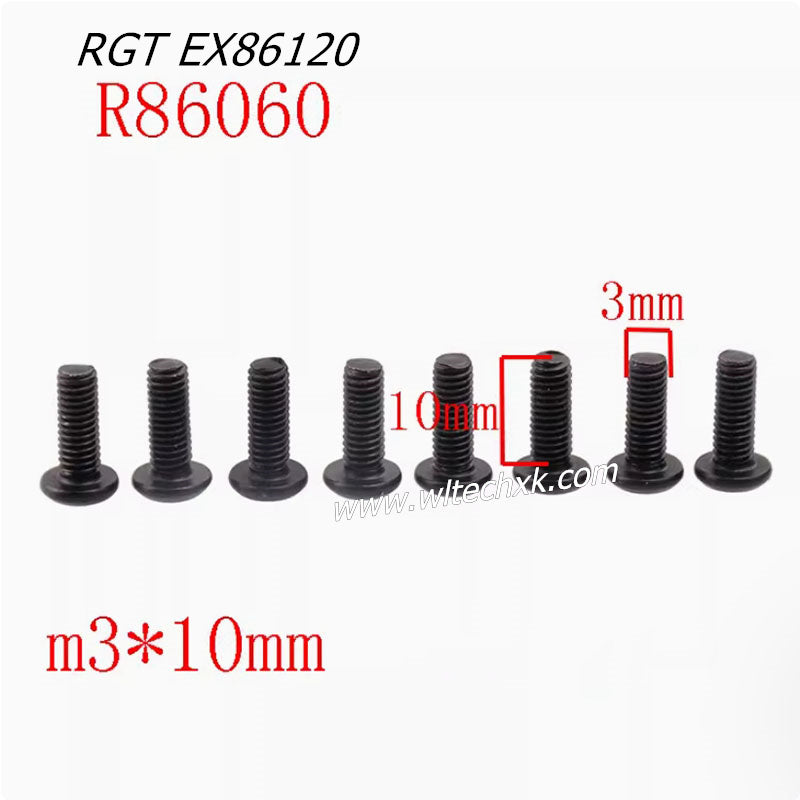RGT EX86120 Upgrade Parts Gearbox Screws 8 R86060 