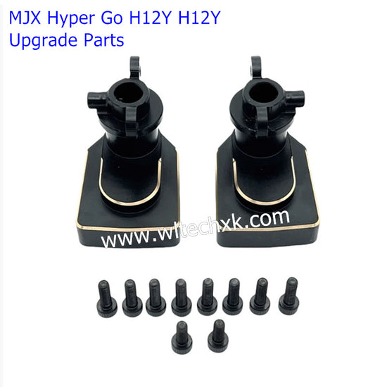 MJX Hyper Go H12Y H12Y+ Upgrade Parts Brass Electrophoresis Rear Axle Cup Counterweight Gear Cover-3