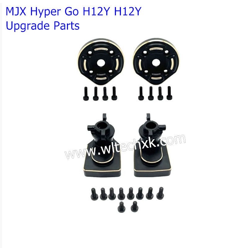 MJX Hyper Go H12Y H12Y+ Upgrade Parts Brass Electrophoresis Rear Axle Cup Counterweight Gear Cover-4