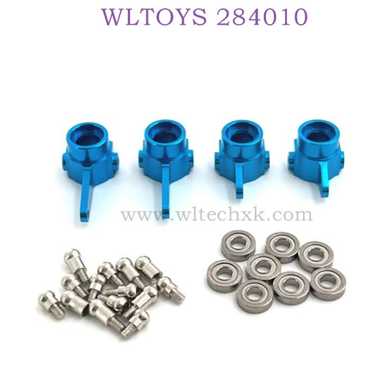 Upgrade parts of WLTOYS 284010 RC Car Front and Rear Wheel Cups blue