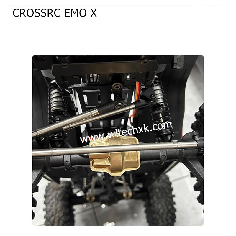 CROSSRC EMO X Parts Front and Rear Axle Bridge Cover Upgrade Brass Metal Bridge Cover-5