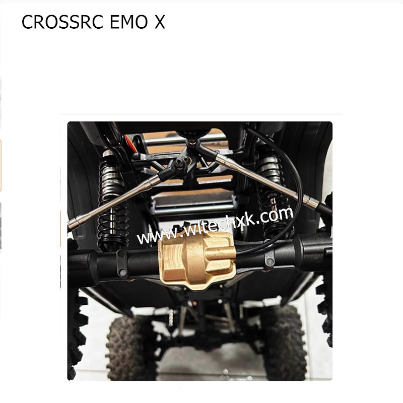CROSSRC EMO X Parts Front and Rear Axle Bridge Cover Upgrade Brass Metal Bridge Cover-4