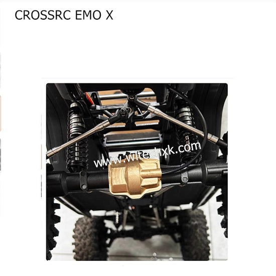 CROSSRC EMO X Parts Front and Rear Axle Bridge Cover Upgrade Brass Metal Bridge Cover-4