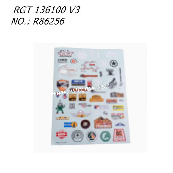 RGT EX136100 V3 Parts Car Shell Sticker R86256 