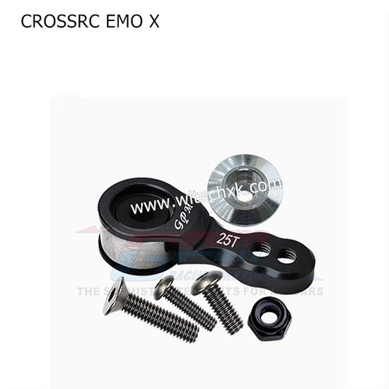 CROSSRC EMO X Parts Aluminum Alloy Spring Unloading 25T Servo Arm (Small) BLACK
