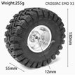 CROSSRC EMO X3 Parts 2.2 inch Black Mud Wheel Boot Tire-1