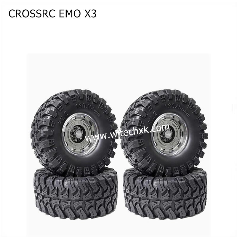 CROSSRC EMO X3 Parts 2.2 inch Black Mud Wheel Boot Tire-3