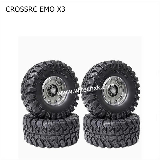 CROSSRC EMO X3 Parts 2.2 inch Black Mud Wheel Boot Tire-3
