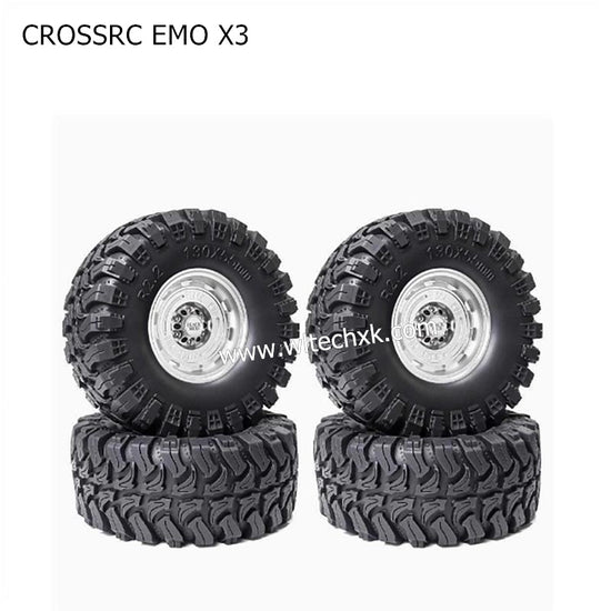 CROSSRC EMO X3 Parts 2.2 inch Black Mud Wheel Boot Tire-4