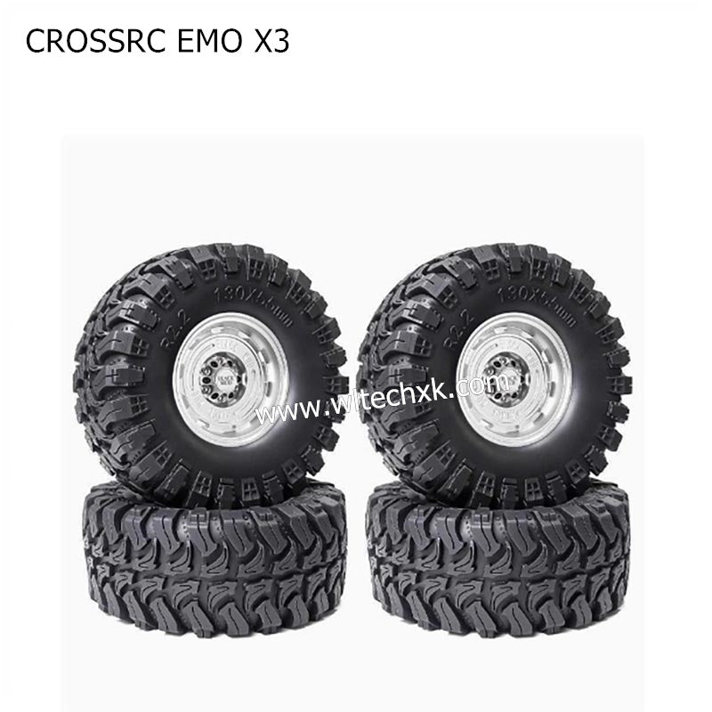 CROSSRC EMO X3 Parts 2.2 inch Black Mud Wheel Boot Tire-4