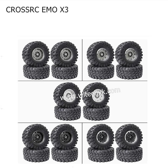 CROSSRC EMO X3 Parts 2.2 inch Black Mud Wheel Boot Tire-5