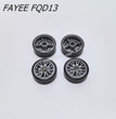 FAYEE FQD13 RC Drift Car Parts Drift Wheels x4 [with-screws] 3cm in Diameter,Hexagon Opposite Side 0.5cm