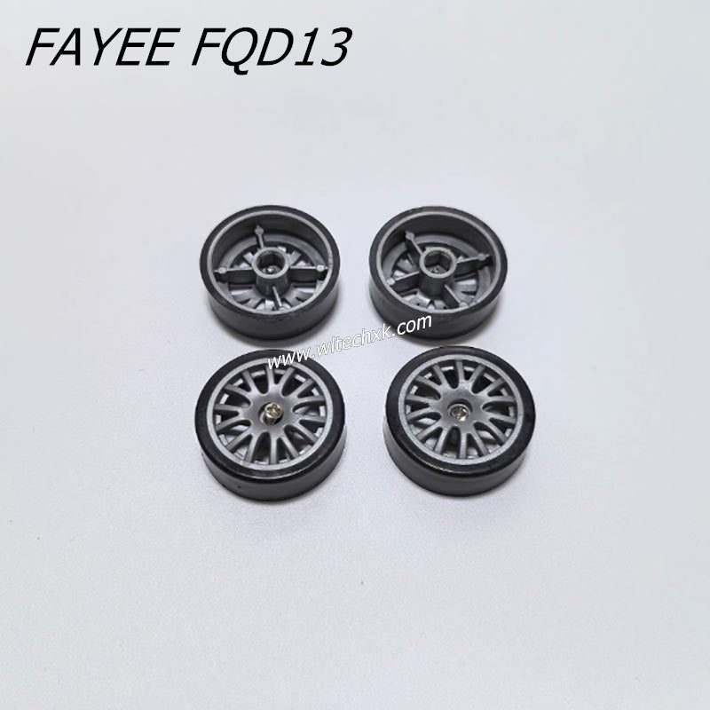 FAYEE FQD13 RC Drift Car Parts Drift Wheels x4 [with-screws] 3cm in Diameter,Hexagon Opposite Side 0.5cm