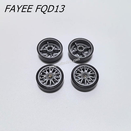 FAYEE FQD13 RC Drift Car Parts Drift Wheels x4 [with-screws] 3cm in Diameter,Hexagon Opposite Side 0.5cm