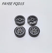 FAYEE FQD15 RC Drift Car Parts Original Car Drift Wheels x4 [with-screws] 3cm In Diameter,Hexagon Opposite Side 0.5cm