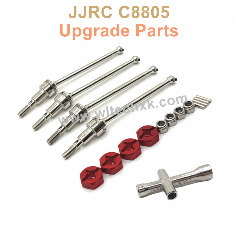 6-JJRC C8805B Upgrade Parts Metal Drive Shaft-Siamese Version Red