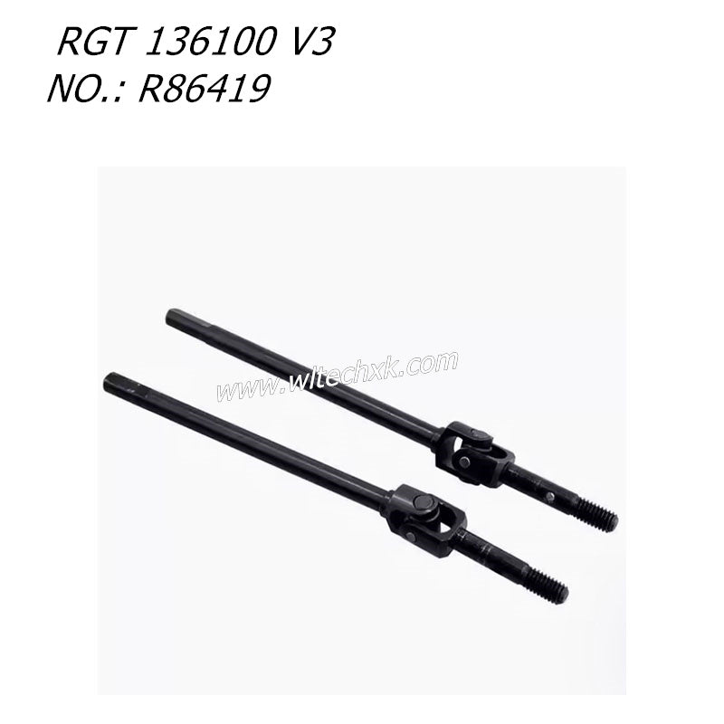 RGT EX136100 V3 RC CAR Parts Front Axle Shaft CVD Black 2pieces R86419 