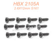 64-HAIBOXING 2105A T10 Parts Pan Head Self Tapping Screws PBHO2.6X12mm S161