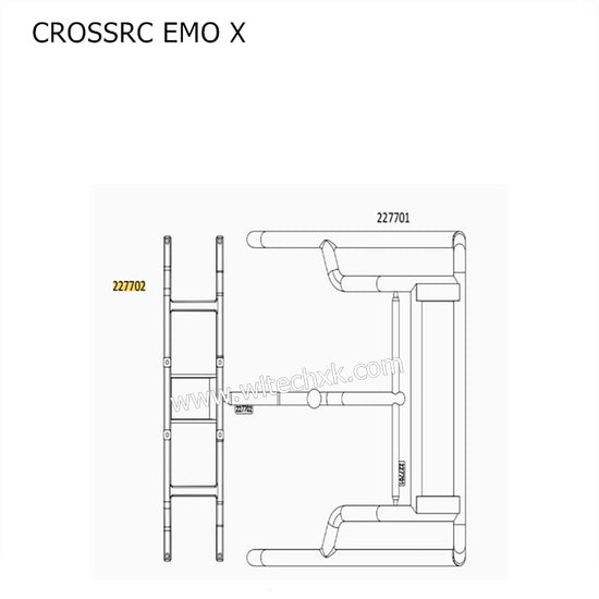 CROSSRC EMO X Parts Tail Pipe Rack (BAG O) CS-97401118-1