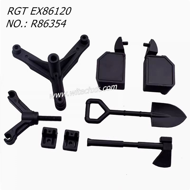 RGT EX86120 Upgrade Parts Spare Tire Rack Car Shell Decoration 1 Set R86354 