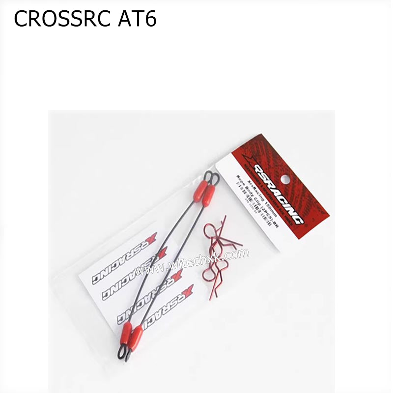 CROSSRC AT6 Parts Car Shell Buckle Anti lost Rope Pull Rope Rubber Coated Steel Wire 2 Pack-3