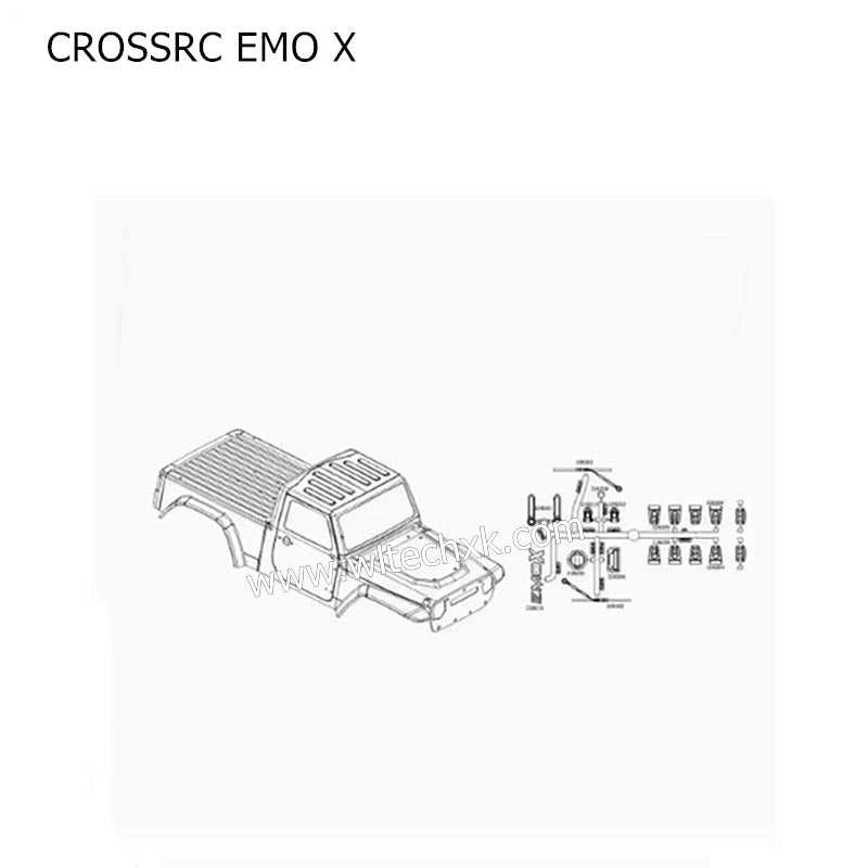 CROSSRC EMO X Parts Transparent Car Shell Assembly CS-97401253-3