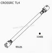 CROSSRC TL4 Parts Front Drive Shaft 95125 CS-97401372