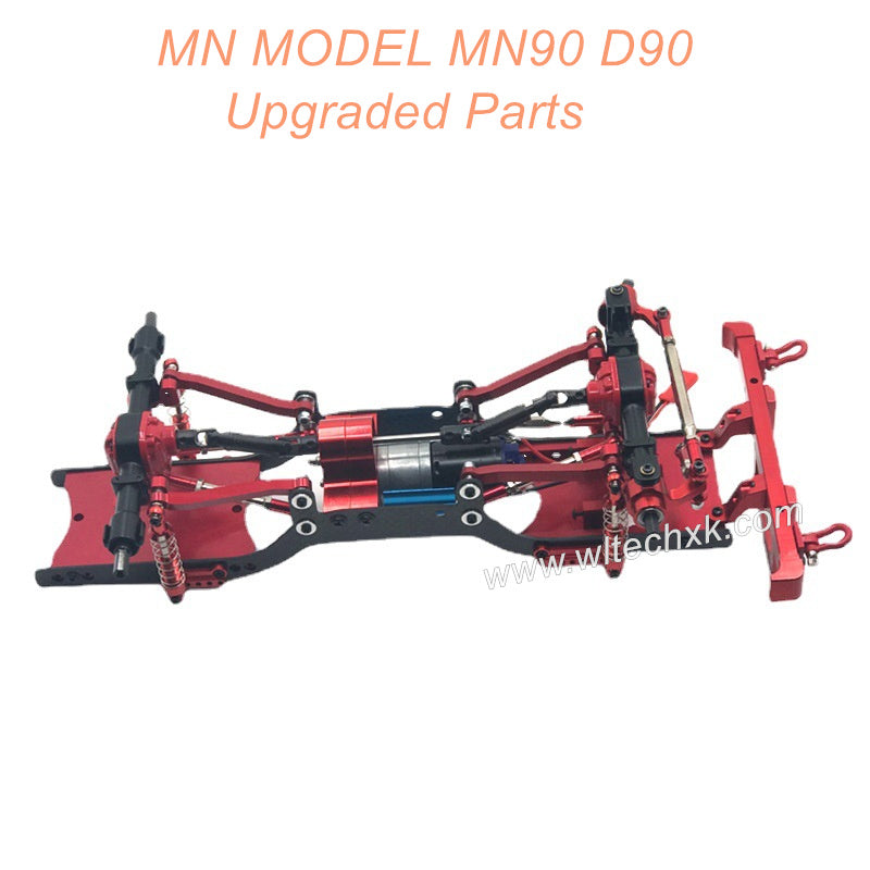 7-MNMODEL-MN90-D90-CAR-Upgrade-Parts-Metal-Car-Body-Kit-Red-1